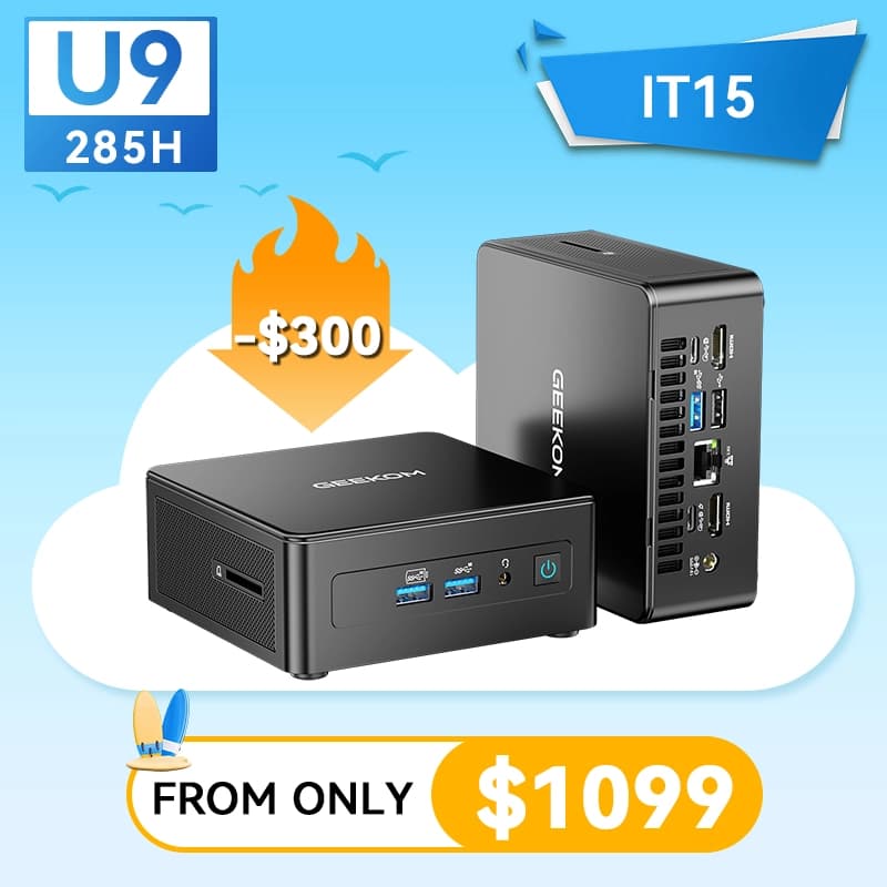 GEEKOM IT15 AI Mini PC with Intel® Core™ Ultra 9 285H