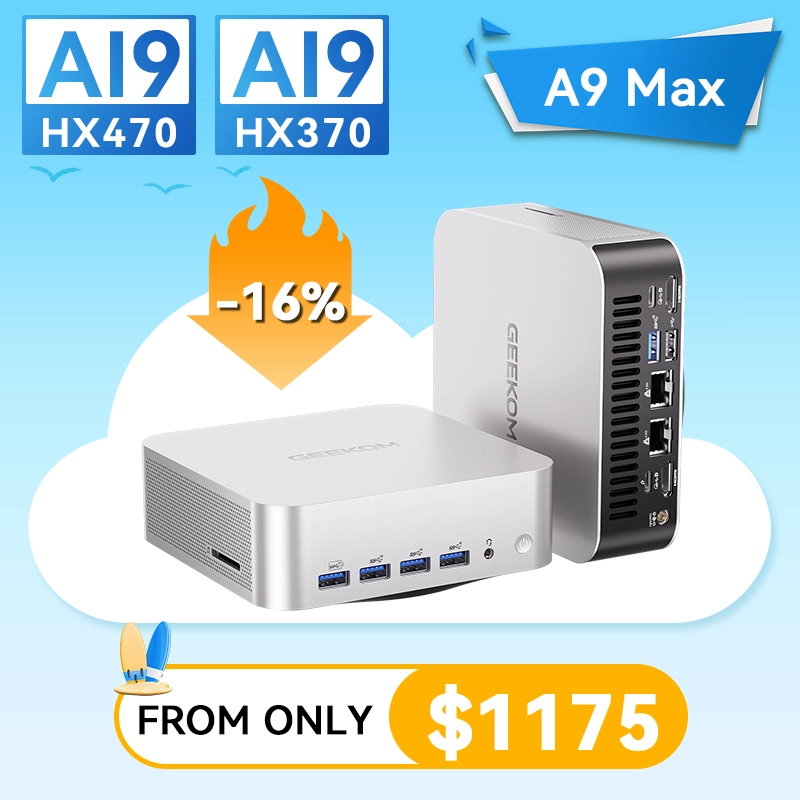 GEEKOM A9 Max 2026 Edition AI Mini PC with AMD Ryzen™ AI 9 HX 470 | HX 370