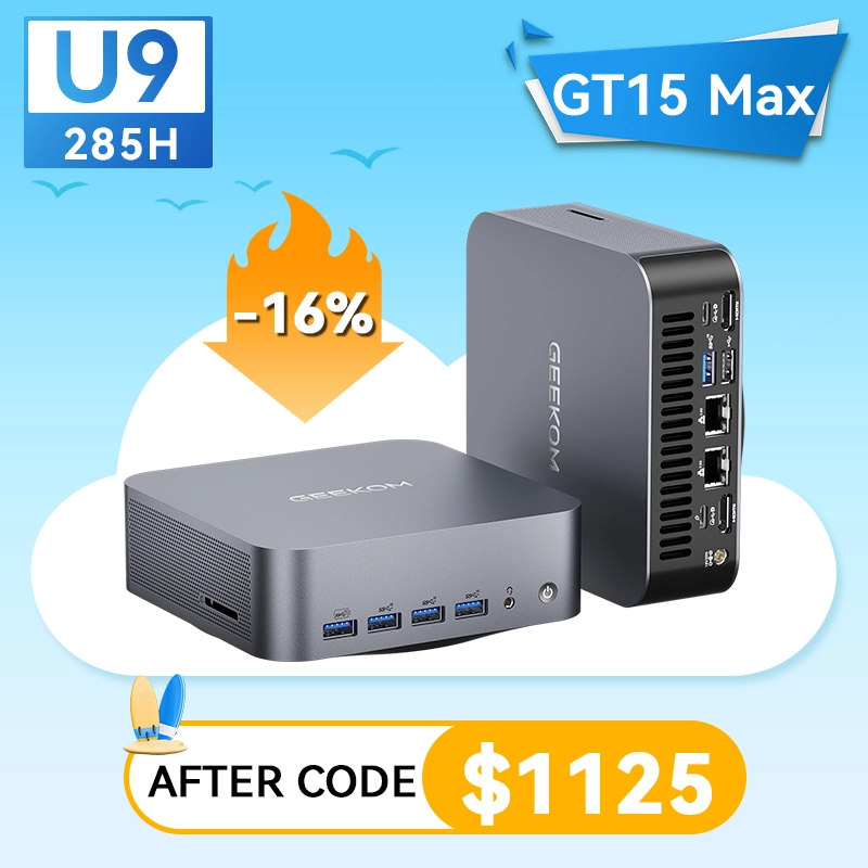 GEEKOM GT15 Max AI Mini PC with Intel® Core™ Ultra 9 285H