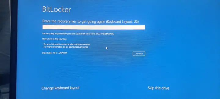 bitlocker key tips